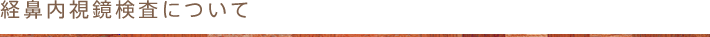 経鼻内視鏡検査について